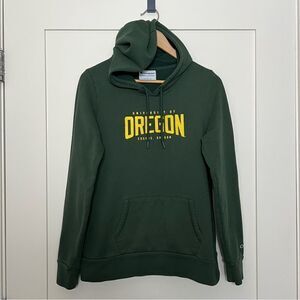 University of Oregon Hoodie Sweatshirt Womans Large Green Champion